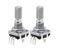 sourcing map 360 Degree Rotary Encoder Code Switch Digital Potentiometer 3 Pins 20mm 2pcs