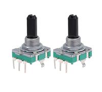 sourcing map 360 Degree Rotary Encoder Code Switch Digital Potentiometer 3 Pins 20mm D-Shaft 2Pcs