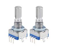 sourcing map 360 Degree Rotary Encoder Code Switch Digital Potentiometer EC11 5 Pins 20mm 2pcs