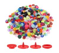 sourcing map 360 Set Plastic Snaps T5 Round Resin No-Sew Button Plastic Snap Fasteners Kit for Clothing Sewing Rain Coat Diapers Bibs Crafting, Mixed Color