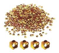 sourcing map 3600Pcs Flower Sequins, 6mm/0.24" Flower Loose Sequins Glitter Flowers Bulk Embroidery Paillettes Crafts Sequin for Sewing Garments Garments Decor DIY Jewelry Making, Bright Red