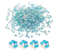 sourcing map 3600Pcs Flower Sequins, 6mm/0.24" Flower Loose Sequins Glitter Flowers Bulk Embroidery Paillettes Crafts Sequin for Sewing Garments Garments Decor DIY Jewelry Making, Lake Blue