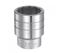 sourcing map 36mm 12 Point Shallow Socket 3/4" Drive Standard Metric CR-V