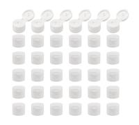 sourcing map 36pcs 20/410 Flips Top Caps for Bottles, Replacement Plastic Reusable Non-Spill Bottle Lid for Squeeze Bottles, Refillable Bottles, Plastic, Empty, Shampoo Bottles, White