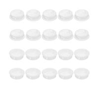 sourcing map 36Pcs 35mm/1.38" Circular Soffit Air Vents, Plastic Soffit Vent Cover, Round Mesh Hole Louver for Bathroom Kitchen Cabinet Wardrobe, White