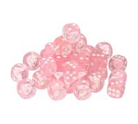 sourcing map 36Pcs 6 Sided Acrylic Dice, 16mm/0.63" Rounded Corner Translucent Colored D6 Game Dice for Theme Party Fun Table Board Games, Pink