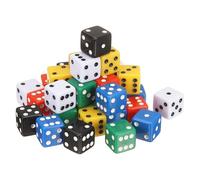 sourcing map 36Pcs 6 Sided Acrylic Dice, 19mm/0.75" Large D6 Opaque Game Dice Bulk for Table Board Games Birthday Theme Party Fun Supply, Red/White/Black/Blue/Green/Yellow