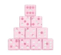 sourcing map 36Pcs Acrylic Dice, 19mm/0.75" Translucent D6 Dice, 6 Sided Square Rounded Edge for Board Table Games Birthday Theme Party Supply, Light Pink