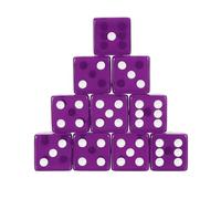 sourcing map 36Pcs Acrylic Dice, 19mm/0.75" Translucent D6 Dice, 6 Sided Square Rounded Edge for Board Table Games Birthday Theme Party Supply, Purple