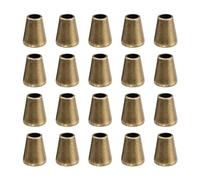 sourcing map 36Pcs Alloy Bell End Stoppers, 12.5mm x 10mm Cord Ends Lock Toggle Cap End Stopper Rope Fasteners for Clothes Backpack Drawstring, Bronze