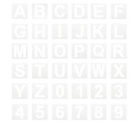 sourcing map 36pcs Alphabet Cake Stencils A-Z Letters Stencils, 4 Inch Letter and Number Stencil Templates for Cakes Cookies Baking