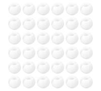 sourcing map 36Pcs Beaded Chain Stop, Fit 4mm Curtain Bead Chain Crimp Stops Chain Ball Stoppers for Roller Shades Blinds Bead Accessories, White