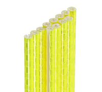 sourcing map 36pcs Bike Reflective Spoke Skins 0.2" Plastic Bicycle Spoke Reflectors Spoke Covers Trim Wrap Wheel 360°Visibility for Road Mountain Bike Motorcycles Decoration, Yellow
