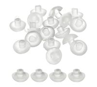 sourcing map 36Pcs Glass Table Top Bumpers with Stem, 5mm/0.2" Rubber Bumper Grippers Anti Slip Table Spacers for Patio Cabinet Furniture (Fits 3/16Inch Hole), Clear