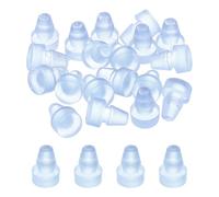 sourcing map 36Pcs Glass Table Top Bumpers with Stem, 6.5mm/0.26" Rubber Bumper Grippers Small Base Anti Slip Table Spacers for Patio Cabinet Furniture (Fits 1/4Inch Hole), Clear