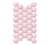 sourcing map 36pcs Hexagon Mirror Stickers Wall Decals, Self Adhesive Hexagonal Acrylic Mirrors, Removable DIY Art Decoration Craft Tiles for Home Living Room, Bedroom, Background, Rose Gold