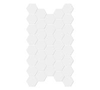 sourcing map 36pcs Hexagon Mirror Stickers Wall Decals, Self Adhesive Hexagonal Acrylic Mirrors, Removable DIY Art Decoration Craft Tiles for Home Living Room, Bedroom, Background, Silver