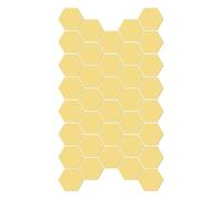 sourcing map 36pcs Hexagon Mirror Stickers Wall Decals, Self Adhesive Hexagonal Acrylic Mirrors, Removable DIY Art Decoration Craft Tiles for Home Living Room, Bedroom, Background, Gold