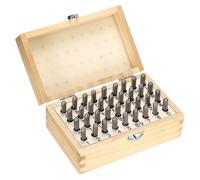 sourcing map 36pcs Metal Stamping Kit 1/16" (1.5mm) Steel Uppercase Letter and Number Punch Set (A-Z / 0-8 / "&" Symbol) Sandblasting Punch Press Tool for Imprinting Metal Plastic Wood Leather