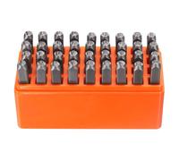 sourcing map 36pcs Metal Stamping Kit 3/16" (5mm) Steel Uppercase Letter and Number Punch Set (A-Z / 0-8 / "&" Symbol) Punch Press Tool with Case for Imprinting Metal Plastic Wood Leather