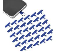 sourcing map 36pcs Phone Tether Tab, Universal Phone Lanyard Patch t Shape Cell Phones Strap Replacement Part for Most Smartphone Cases, Dark Blue