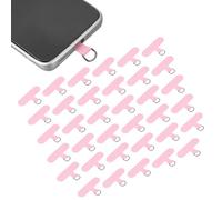 sourcing map 36pcs Phone Tether Tab, Universal Phone Lanyard Patch t Shape Cell Phones Strap Replacement Part for Most Smartphone Cases, Light Pink