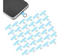 sourcing map 36pcs Phone Tether Tab, Universal Phone Lanyard Patch t Shape Cell Phones Strap Replacement Part for Most Smartphone Cases, Sky Blue