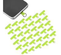 sourcing map 36pcs Phone Tether Tab, Universal Phone Lanyard Patch t Shape Cell Phones Strap Replacement Part for Most Smartphone Cases, Grass Green