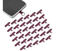 sourcing map 36pcs Phone Tether Tab, Universal Phone Lanyard Patch t Shape Cell Phones Strap Replacement Part for Most Smartphone Cases, Wine Red