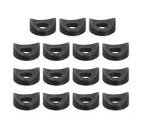 sourcing map 36Pcs Plastic Round Washers, 6mm x 16mm x 3mm Black PE Concave Washer Spacer Hardware Machine Fastener for Round Tube Fixing