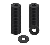 sourcing map 36Pcs Rubber Washers, 3/8 OD x 3/16 ID x 0.05" Thickness Flat Washers for Bolts Spacers, Shower Head, Plumbing, Hose Connecting