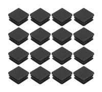 sourcing map 36Pcs Square Plastic Plug Insert, 1.1" x 1.1" Black Plastic Plugs End Cap Tube Cover for 22-26mm Inner Size Metal Pipe Post Furniture Chair Legs