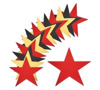 sourcing map 36Pcs Stars Cutouts Double Printed Paper Stars Decoration Cardboard Star for Classroom Wall Party Movie Night Party Supplies, 11 Inch (Red,Black,Gold)