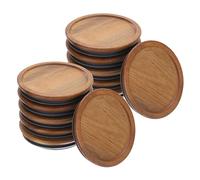 sourcing map 36pcs Wide Mouth Mason Jar Lids, 80mm Wooden Canning Lids with Airtight Silicone Seal for Ball, Jars, Coffee