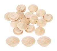 sourcing map 36Pcs Wood Button Plugs, 12mm/0.47" Hardwood Screw Hole Plug Mushroom Wooden Caps Buttons Wood Plug for Furniture Woodworking Craft Decor (18mm x 12mm)