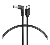 sourcing map 36W PD Trigger Cable, 12V 3A 5.5x2.1mm Type-C Right Angle Power Cord 0.4m/1.3ft USB C to DC PD Power Fast Charging Cable for Portable Monitor, Security Camera