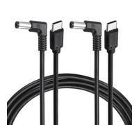 sourcing map 36W PD Trigger Cable, 12V 3A 5.5x2.1mm Type-C Right Angle Power Cord 2.0m/6.6ft USB C to DC PD Power Fast Charging Cable for Portable Monitor, Security Camera,Pack of 2