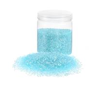 sourcing map 370g Crushed Glass Chips 1-3mm Shiny Electroplating Irregular Broken Sprinkles Chunky Glass for Crafts DIY Resin Art Decoration Vase Filler, Light Blue