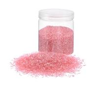 sourcing map 370g Crushed Glass Chips 1-3mm Shiny Electroplating Irregular Broken Sprinkles Chunky Glass for Crafts DIY Resin Art Decoration Vase Filler, Watermelon Red