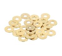 sourcing map 38 Pack Brass Flat Washer, M5 Copper Washers Crush Washer Kit Assortment, 5mm ID, 14mm OD, 1mm Thick for Bolts Screws Machinery Repair, Outdoor Construction