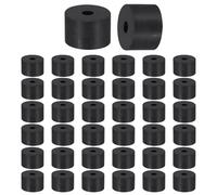 sourcing map 38 Pcs Round Rubber Spacers 1/2" OD x 1/8" ID x 5/16" Thickness Multi Purpose Anti Vibration Rubber Bushing Spacer Washer Fit for Home Car Accessories, Black