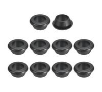 sourcing map 38 Pcs Rubber Grommets, 12mm ID 14mm Drill Hole Double Sided Hollow Firewall Hole Plugs Round Electrical Wiring Gasket, Black