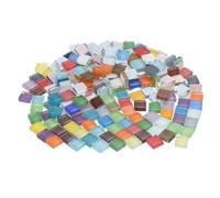 sourcing map 380g Crystal Glass Mosaic Tiles, 1 cm Square Craft Tiny Mosaic Tiles Bulk for Craft DIY Hobbies Art Project Mixed Colors