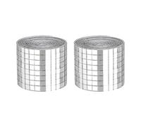 sourcing map 3840 Pcs Mirror Mosaic Tiles 5 x 5 mm Square Glass Self-Adhesive Disco Ball Mirror Tiles Sticker for DIY Craft Decoration Art Collage Card Making, Silver