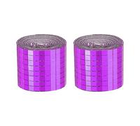 sourcing map 3840 Pcs Mirror Mosaic Tiles 5 x 5 mm Square Glass Self-Adhesive Disco Ball Mirror Tiles Sticker for DIY Craft Decoration Art Collage Card Making, Purple