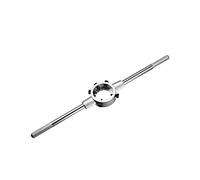 sourcing map 38mm Round Die Stock Handle Wrench Holder,for Metric M12-M16 / 25mm-38mm Round Die, with Knurled Handle