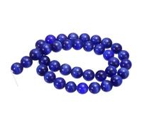 sourcing map 38pcs Blue Black Cat's Eye Stone Beads 10mm Round Smooth Gemstone Crystal Loose Bead for Jewelry Making Bracelets Necklace Earrings DIY