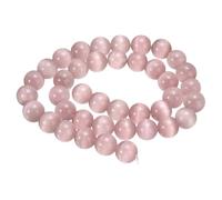 sourcing map 38pcs Light Purple Cat's Eye Stone Beads 10mm Round Smooth Gemstone Crystal Loose Bead for Jewelry Making Bracelets Necklace Earrings DIY