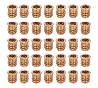 sourcing map 38Pcs Threaded Inserts Nuts, M8x15mm Hex Socket Drive Nut Inserts for Wood - Carbon Steel Screws Furniture Screw in Nuts Bolt Fastener