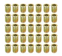 sourcing map 38Pcs Threaded Inserts Nuts, M8x17mm Hex Socket Drive Nut Inserts for Wood - Carbon Steel Screws Furniture Screw in Nuts Bolt Fastener